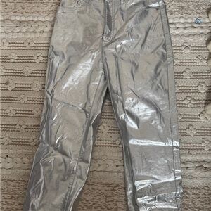Express Silver Metallic Pants size 4